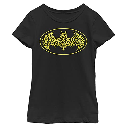T-shirt DC Comics imprimé haute résistance motif mixte Cheetah Bat Logo pour enfant