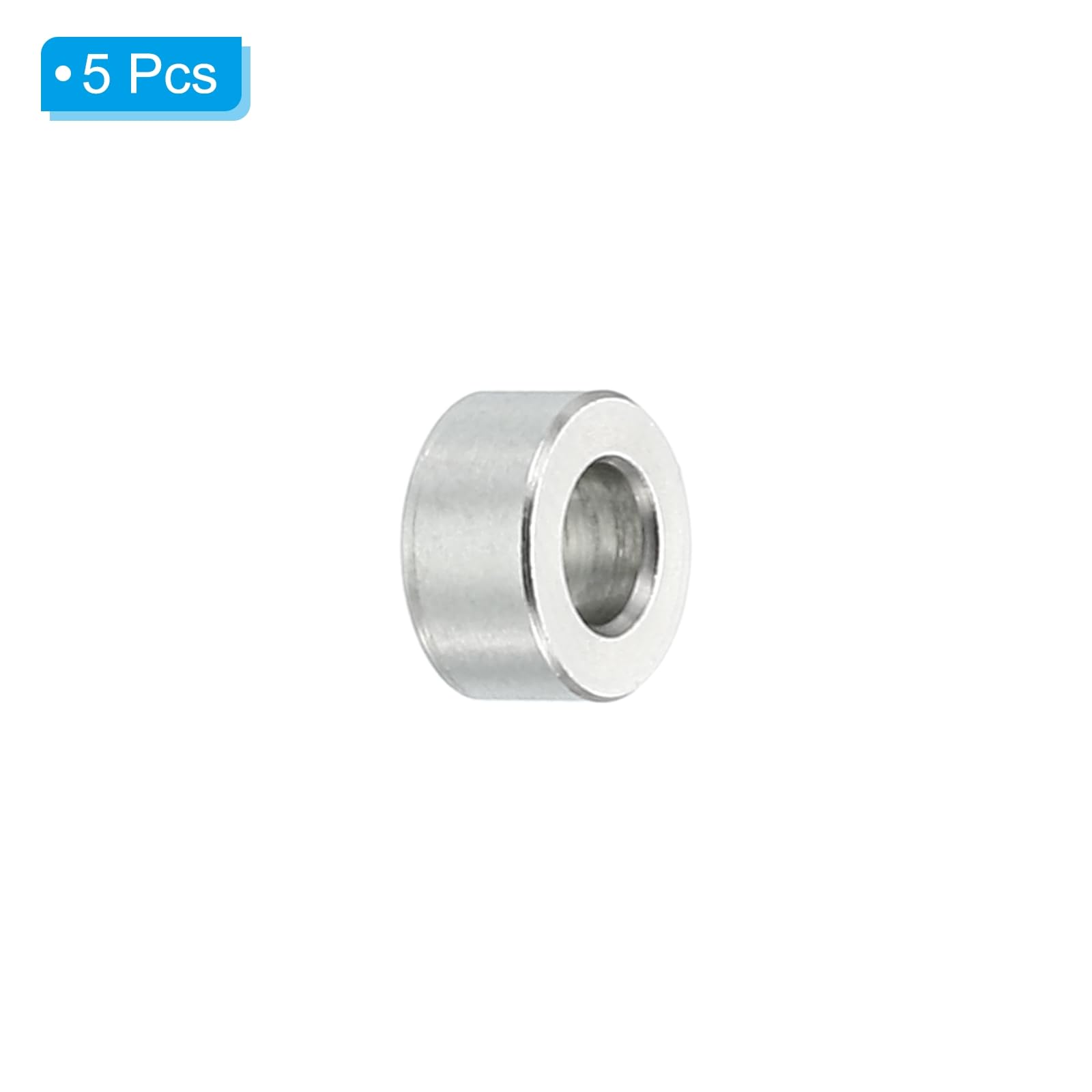 PATIKIL M3 Distanziali in Acciaio Inossidabile, 5pz Distanziatore Metallico Acciaio Inossidabile 3,1mm ID x 6mm OD X3mm L Vite Rotondo per 1/8" M3 Bulloni a Vite
