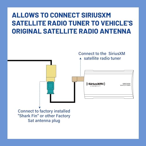 Anina Fakra Z Male to SMB Plug Adapter Connector for Factory Satellite Radio Antenna Adapter to Sirius XM Receiver Tuner Wire Harness Fit GM Ford Jeep RAM Toyota Truck Vehicles 8 INCH - Thumbnail 4