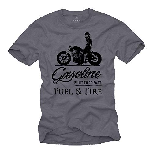 Camiseta Motero Hombre MAKAYA de estilo vintage y ropa casual para amantes de las motos