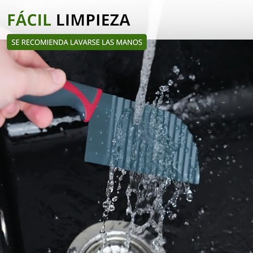 Miniatura 10 de Westmark Cortador Ondulado, Cuchillo Negro-Rojo De 28.3 Cm Para Verduras, Patatas, Fritas Y Alimentos Blw, Hoja Con Revestimiento Antiadherente, Óptimo Para Cortes Creativos Y Seguros