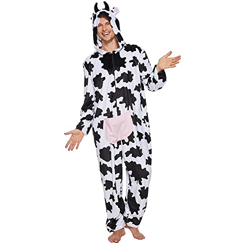 Snailify adulto Unisex vaca Animal pijamas mujeres hombres ropa de dormir mono Halloween Cosplay disfraz fiesta trajes