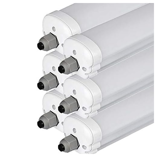 V-TAC VT-1249 LED vattentät G-serien ekonomiskt rör 120 cm dag vit 4000 K [paket med 6]