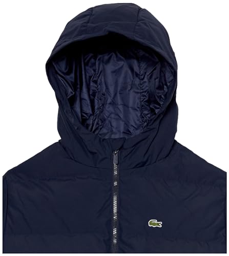 Image of Lacoste Boys' Embroidered Crocodile Hooded Puffed Jacket