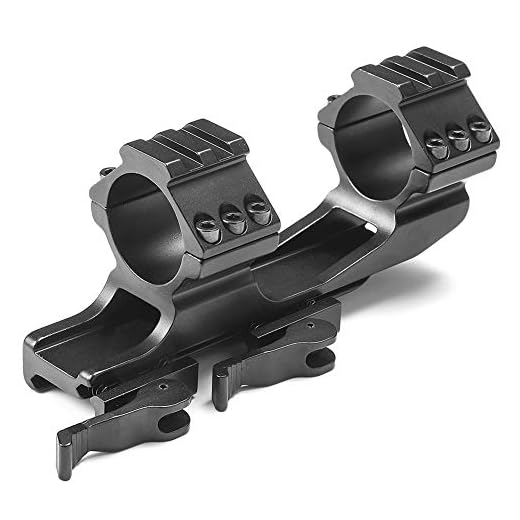 Fidragon Rifle Scope Mount 1in 25.4mm/1.18in 30mm Quick Release Cantilever for Picatinny Weaver Rail and 2Pcs 45 Degree Rail Mount 4 Slots Picatinny Weaver Rail… (Scope Mount)