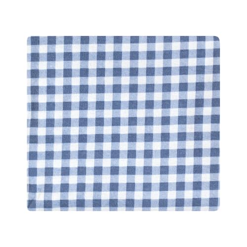 Image of Little Treasure Hudson Baby Cotton Poly Flannel Receiving Blankets Multipack, Blue Gentleman Bear, 30x30 inches