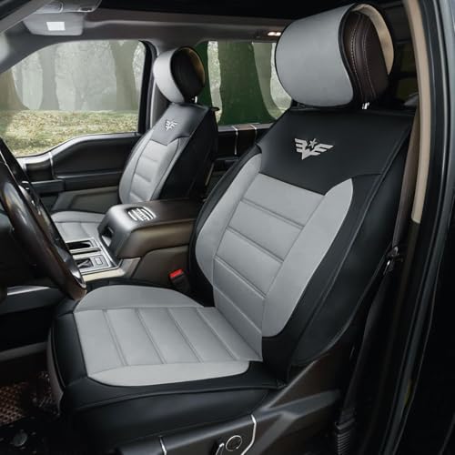 Image of LPI Truck Heavy Duty Premium Truck Seat Covers for Front Seats, For Full-Size Truck SUV, Padded Seat Cover with Bottom Wrap-around, Front Seat Protector; Front & Rear Storage Pockets, Waterproof, 2 pc