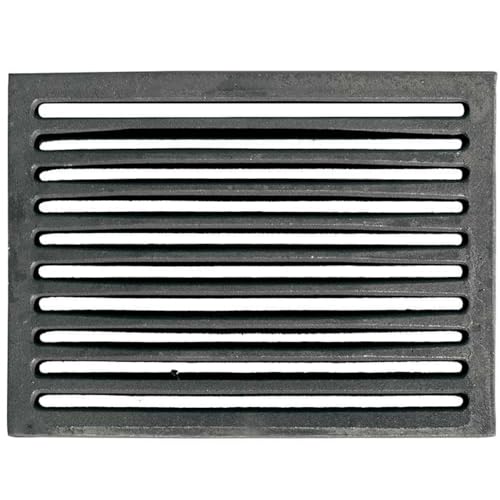 LUNA WAY CAST IRON - Grille Cheminée en Fonte Résistante Haute Température | Améliore Tirage | Compatible Poêle Bois | Grille Ventilation, Gris, 30 x 20,6...