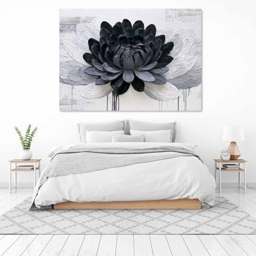 Décoration maison affiche noir et blanc HOQIU tableau toile de qualité - 3