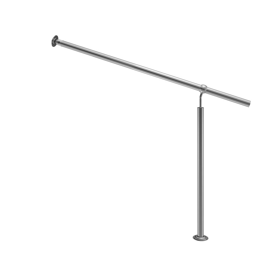 Main courante acier inoxydable 100cm rampe d'escalier balustrade intérieur extérieur aspect moderne articulations réglable