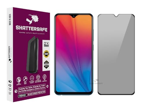 Image of Anti-Spy Privacy Tempered Glass Compatible For Vivo Y90i / Y91 / Y93 / Y95 [Pack of 1]. Anti-Scratch, Edge-to-Edge Protection With Easy Installation Kit & Case Friendly Fit.