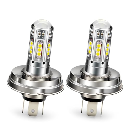 �y25SMD���P�x/Hi/Lo�ؑցzRuiandsion P45T LED�w�b�h���C�g 2�Z�b�g �L�d��10-30V�Ή� 3030�`�b�v �z���C�g �I�[�g�o�C�p�O�Ɠ� �����p