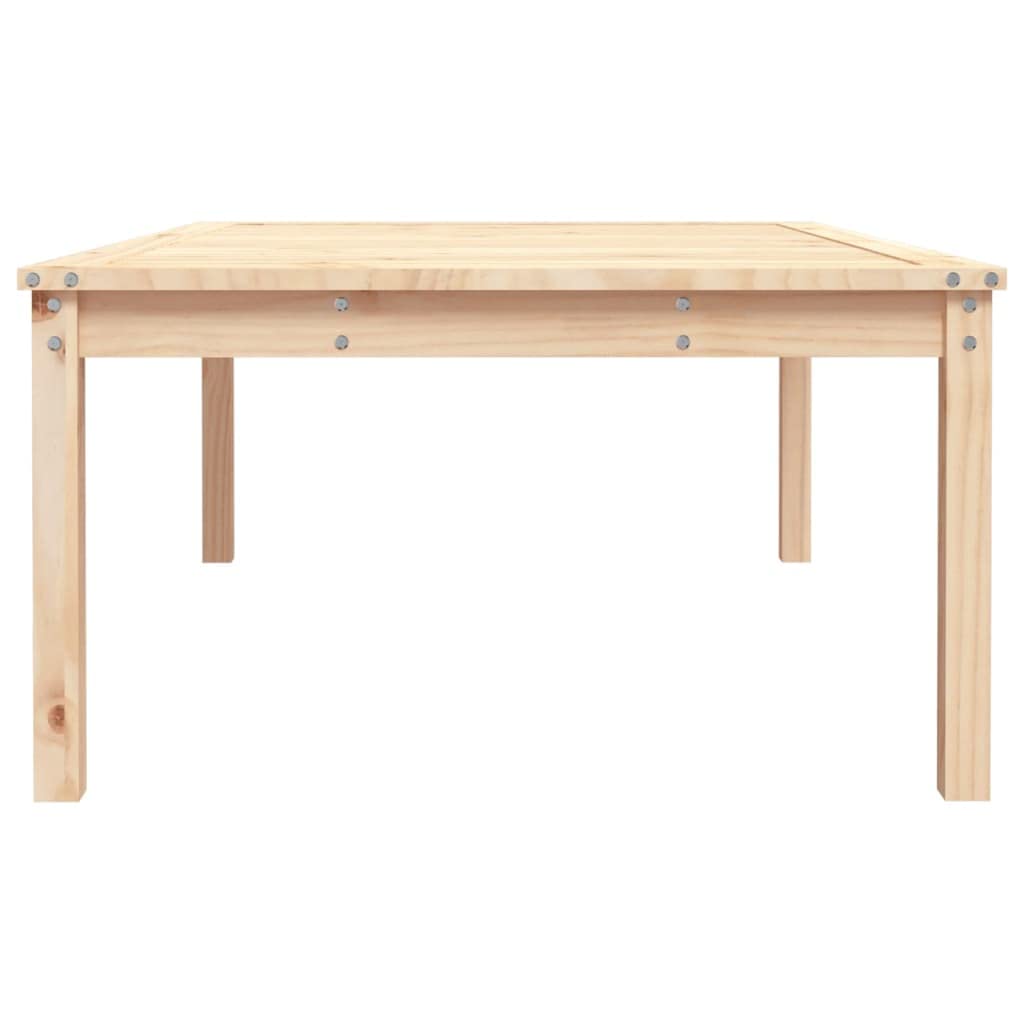 Stół ogrodowy 121 x 82,5 x 45 cm lite drewno sosnowe | Stabilny blat stołu, stabilna rama drewniana, na taras i do ogrodu, w zestawie instrukcja montażu
