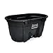 Rubbermaid Commercial Products Stock Tank 100-Gallons Structural Foam Heavy Duty Container for Livestock/Animal/Cattle Feed & Water Outdoor Homemade Pool/Hot Tub/Bathtub & Pet Cleaning/Dog Wash