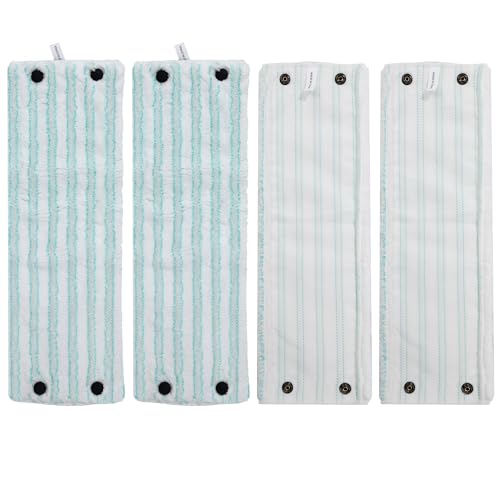 4 Teilige Mikrofaser Wischmopp Bezug für Leifheit Combi/Clean Twist M Micro Duo für alle Arten von Böden, Leifheit Bodenwischer Ersatzbezug hat eine starke Wasserabsorption und Superfleckentfernung