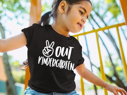 Kindergarten Graduation Shirt Kids Girls Boys Peace Out Kindergarten Shirts Cute Last Day of School Short Sleeve Tops3