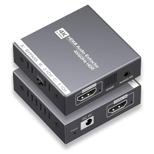 Extractor de audio HDMI 4K para conectar tu Fire Stick y consolas a altavoces externos 1