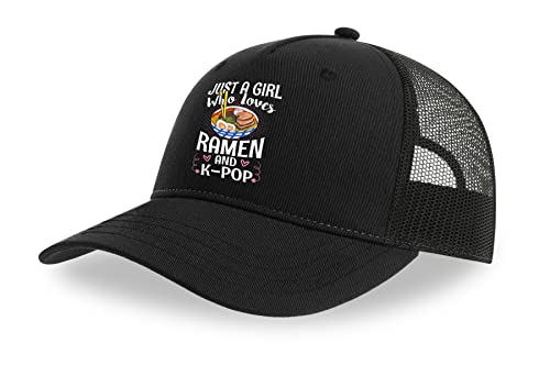 Casquette trucker ramen et K-pop idéale pour les concerts et sorties