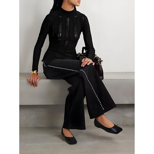 Ballet Flats Shoes for Women Rhinestones Square Toe Wide Width Ballerina Flats Sparkly Embellished Wedding Shoes4