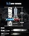 FRANXI 9005/HB3 H11/H8/H9/H16 Bulbs Combo Fog Lights, 120W Super Bright 6000K Cool White, 1:1 Design with Cooling Fan, Plug and Play, Pack of 4