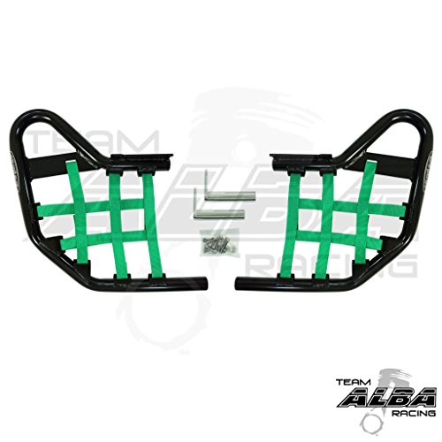 Blaster YFS 200 Standard Nerf Bars Black w/Green Net Compatible with All Years and Models of The Yamaha Blaster 200
