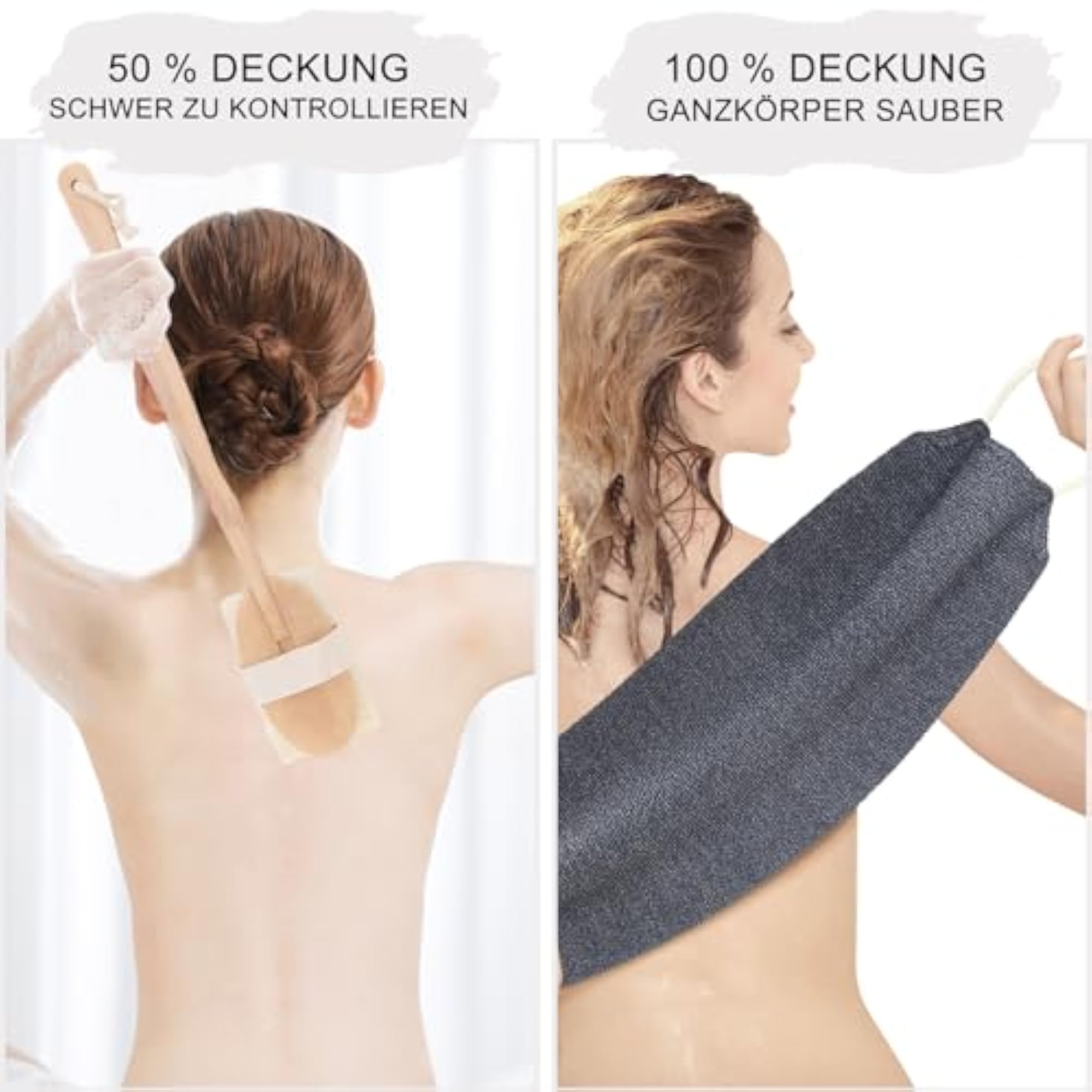 Double-Sided Bath Brush for Body Scrub, Natural Shower Brush