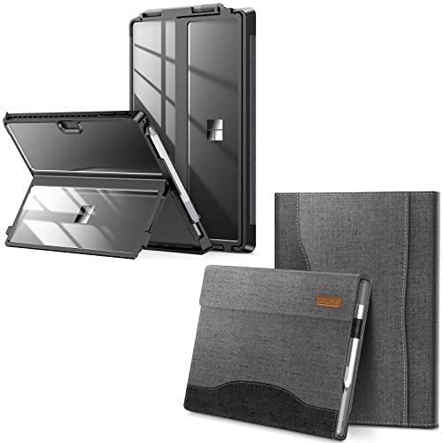 INFILAND Surface Pro 7+/ Surface Pro 7 Plus Case Compatible with Microsoft Surface Pro 7+/ Surface Pro 7/ Surface Pro 6/ Surface Pro 5/ Surface Pro 4 12.3' Tablet, Multi-Angle, Shockproof, Rohs, Black