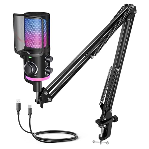 FIFINE AM6T USB Streaming Microphone for PC Gaming, Professional ...