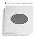 Creative Scents Mirror Damask Square Tissue Box Cover - Decorative Bathroom Tissues Paper Holder, Modern Napkins Container, Bottom Slider, for Cute Elegant Bathroom Decor (White & Gray)