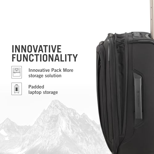 Image of Victorinox Nylon Werks Traveler 6.0 Global Softside 8 Spinner Wheel Trolley Bag (Black), 55Cm, Small