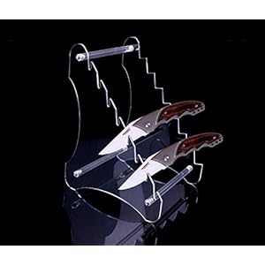 1 Stück acht Schichten Hochleistungs-Acrylmesser-Messeständer, Taschenmesser Staffelei Halter, Jagd Survival Knife Rack