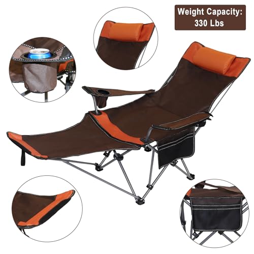 Butaco de Camping MCCKLE con Reposacabezas, Reposapiés y Bolsa de almacenamiento miniatura 5