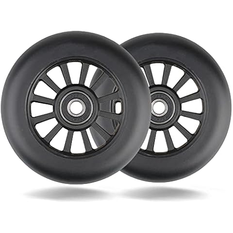 100mm Scooter Rollen - 2 Stück 100mm Scooter Ersatzräder räder mit ABEC-9 Lager - Plastik stunt scooter Rollen Wheels für Apollo Albott Fuzion Cover
