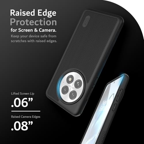 Image of TUDIA [MergeGrip Designed for OnePlus 13 Back Cover 5G (2025) - [Military Grade Drop Tested] Dual Layer Shockproof Slim Heavy Duty Tough Phone Case - Black