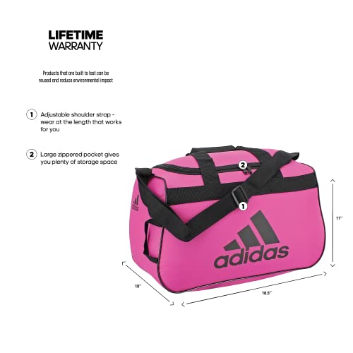 Adidas Diablo Small Duffel Bag, Intense Pink/Black, One Size #TOP1