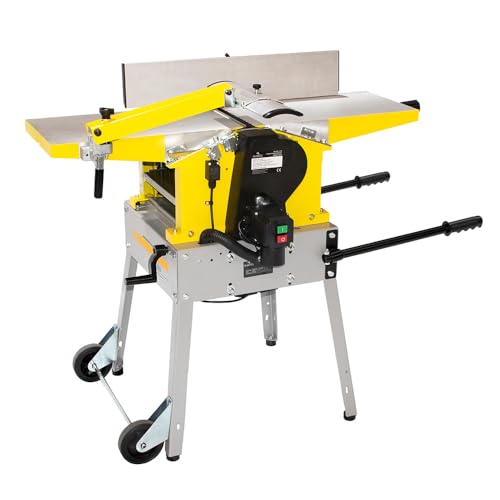 BAMATO Abricht- und Dickenhobelmaschine BHM-260 | 260mm Hobelbreite | 2200 Watt Motor | Stabiler Auf- und Abnahmetisch | Durchlasshöhe bis zu 160 mm...