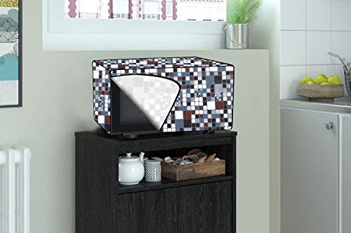 Image of Stylista Microwave Oven Cover for Panasonic 27 L Convection NN-CT645BFDG Abstract Pattern Grey