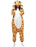 Amazocosplay Adult Giraffe Onesie Animal One Piece Cosplay Costume Pajamas,X-Large