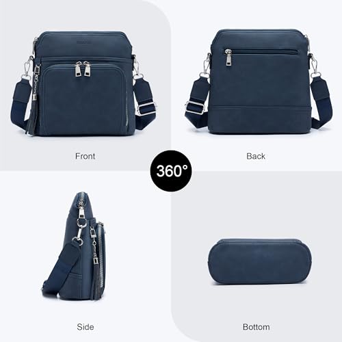 Roulens Crossbody Bag For Women,Lightweight Medium Crossbody Purse Soft Leather Women'S Shoulder Handbags With Tassel thumb #2