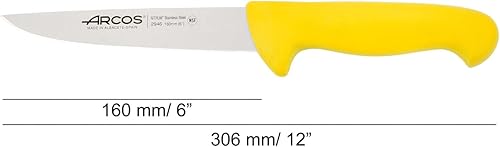 Miniatura 2 de Arcos Cuchillo de carnicero de acero inoxidable nitrum de 6 pulgadas y hoja de 7.874 in. Cuchillo de cocina profesional para cortar carne, pescado y