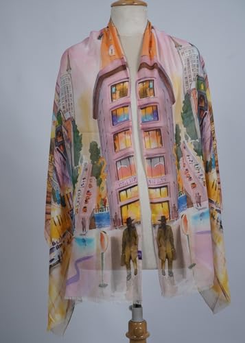 Image of VIC Cotton Modal Digital Print Scarf for Women | Digital Print Designer Stole | Soft Lightweight Luxury Wrap | Premium Cotton Modal Blend | 55 x 170 cm | VIC-SM-DP5517