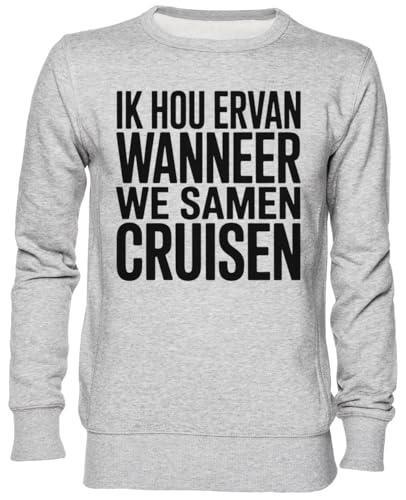 Sweat-shirt jersey unisexe gris chaud col rond pour homme et femme look casual