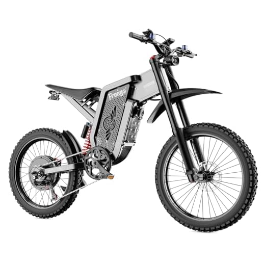 Freego X2 Electric Motorcycle for Adults, Electric Dirt Bike for Adult 6000W Motor 60V/30Ah Removable Battery, 60Mph/60Mile Electric Mountain Bicycle, 19" x2" Tire Full Suspension,Full Hydraulic Brake
