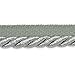 Expo International Gloria 1/4-Inch Metallic Twisted Lip Cord Trim, 20-Yard, Metallic Silver