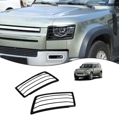For Land Rover Defender 90 110 2020-2022 Metal Car Headlight Lampshade Protection Net Cover Accessories (Headlight Lampshade)