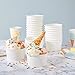 Stockroom Plus Ice Cream Cups - 8 Oz, White, 200-Pack, Classic - Disposable Snack Cups for Ice Cream Sundae Bar Supplies - Disposable Dessert Bowls