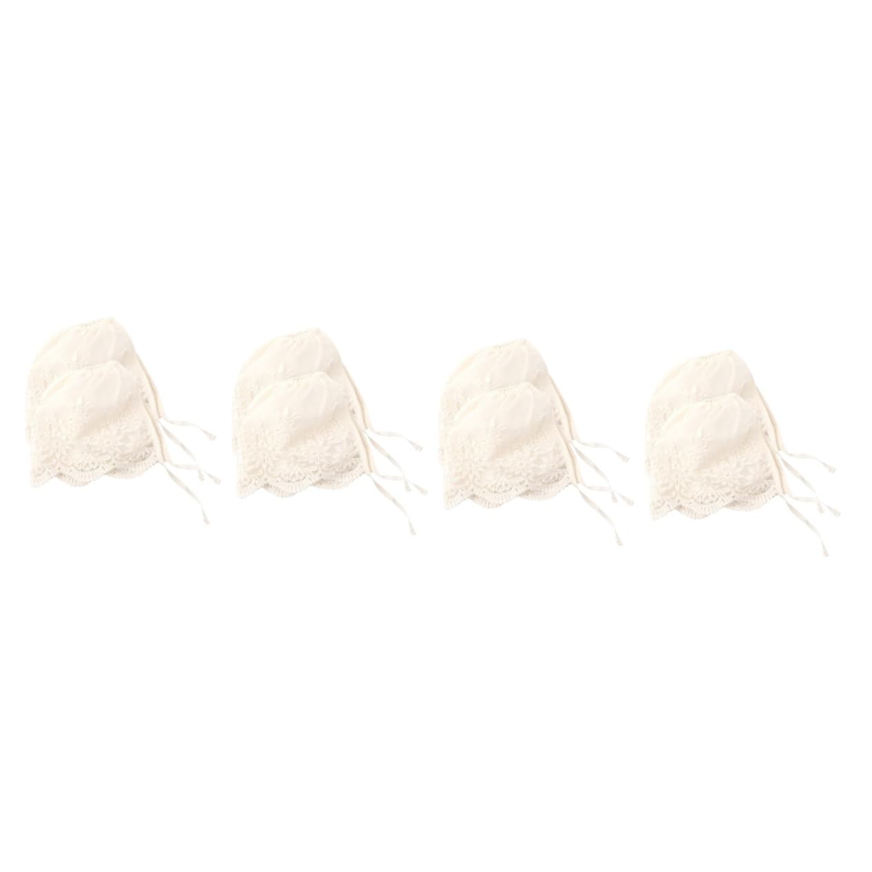 GLEAVI Sombrero De Corte Princesa Sombrero Vivero Ducha Ultravioleta Capó Sombrero De Niña Gorro De Chicas Sombreros De Bebé Recién Nacido Cordón Beige