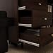 Homsee Home Office Executive Desk, Computer Desk Corner Desk with 3 Drawers, 3 Open Shelves & Keyboard Tray, 55 Inch Large L-Shaped Study Writing Table with Storage Cabinet, Deep Brown