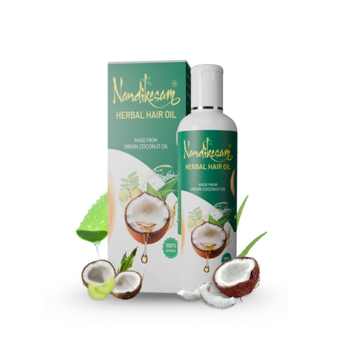 Herbal Hair Oil | Anti-Hair Fall | Dandruff Control | Hair Growth | Nandikesam Herbal Hair Oil | 100 ml