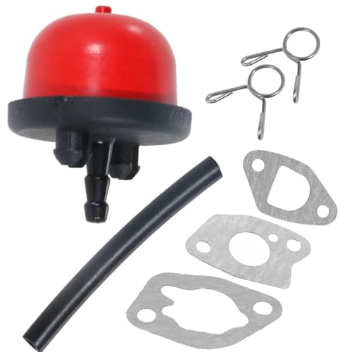 ZAMDOE RS100 Bombilla de imprimación para Mountfield RS100 RV100 SP414 HP414 SP164 HP164 HP42R HP45 SP42R S461RHP cortacésped 118550698/0, con línea de Combustible, 2 Clips, 3 Juntas